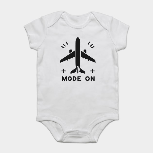 Airplane Mode On Baby Bodysuit by Frank Ring